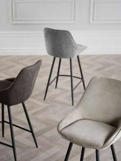 Taburete alto de terciopelo Sierra