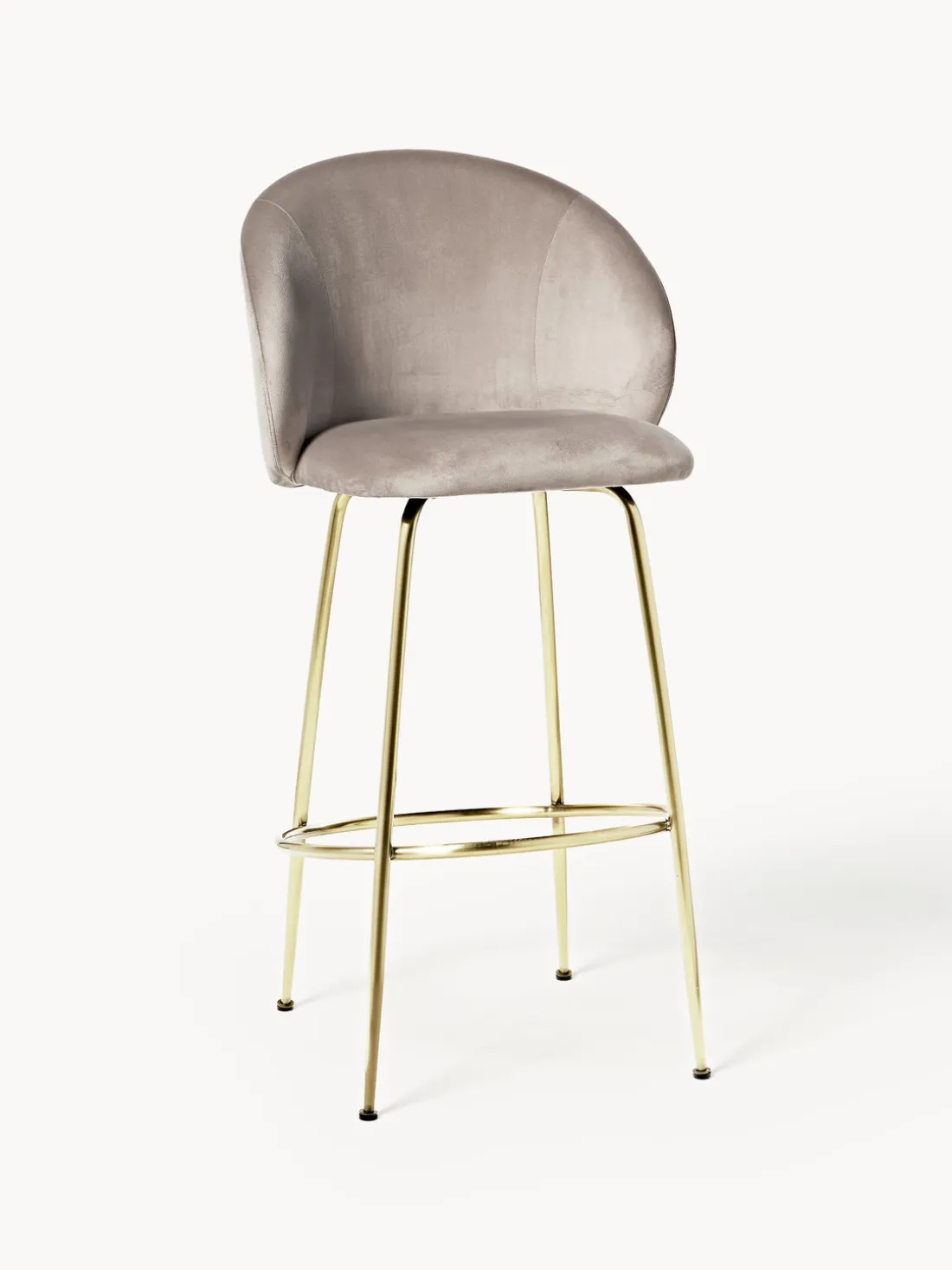 Taburete alto de terciopelo Luisa