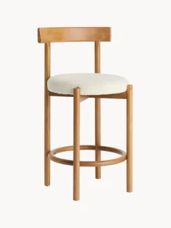 Taburete alto en tejido bouclé Merianda