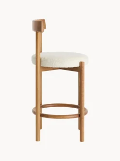 Taburete alto en tejido bouclé Merianda