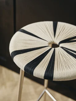 Taburete alto Morice, negro/ivory