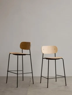 Taburete de bar de metal y madera Co