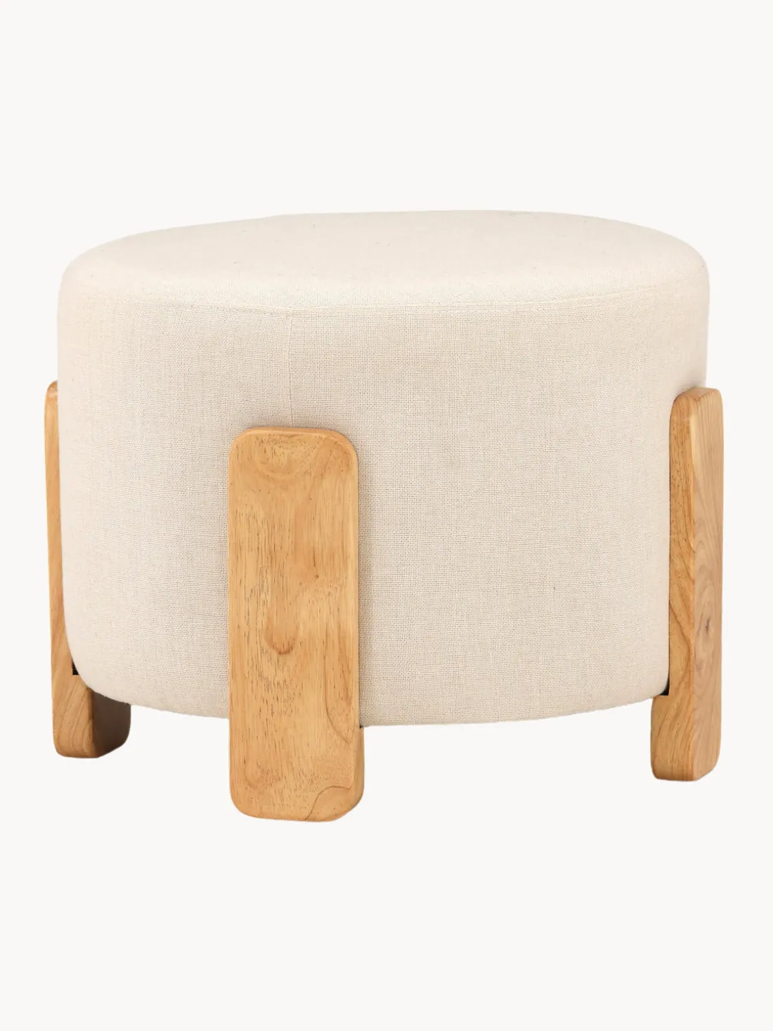 Taburete de lino con patas de madera Coffey