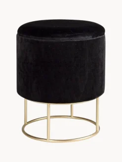 Taburete de terciopelo con espacio de almacenamiento Polina