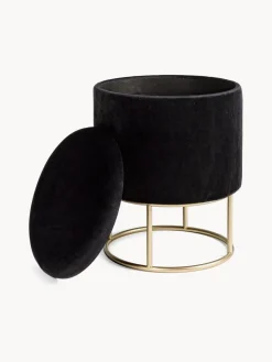 Taburete de terciopelo con espacio de almacenamiento Polina