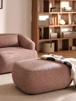 Taburete en tejido bouclé Sofia