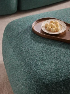 Taburete en tejido bouclé Sofia