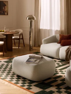 Taburete en tejido bouclé Sofia