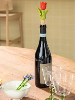 Tapón de botella pintado a mano Tulip