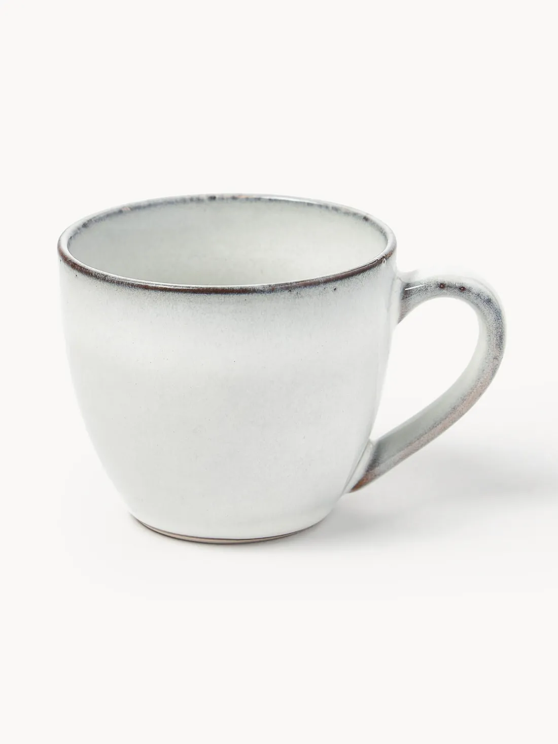 Taza artesanal con platito Nordic Sand