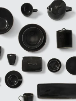 Taza con platito artesanal arteasanal Nordic Coal