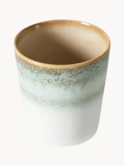 Taza pintada a mano con esmalte reactivo 70's