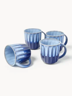 Tazas artesanales con esmalte reactivo Vinci, 4 uds.