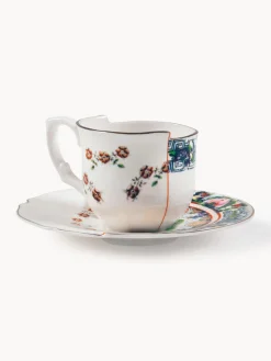 Tazas artesanales con platitos Hybrid, 2 uds.