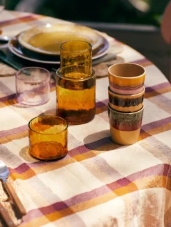 Tazas artesanales de gres 70's, 6 uds.