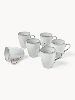 Tazas artesanales Nordic Sand, 400 ml, 6 uds.