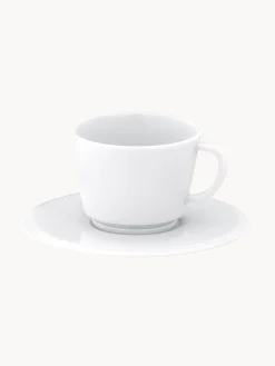 Tazas con platitos de porcelana artesanales Vitruv, 2 uds.