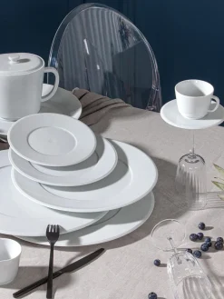 Tazas con platitos de porcelana artesanales Vitruv, 2 uds.