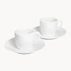 Tazas con platitos de porcelana artesanales Cosmopolitan, 2 uds.