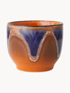 Tazas de café artesanales de cerámica 70's, 4 uds.