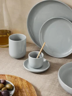 Tazas de café espresso con platitos de porcelana Nessa, 4 uds.