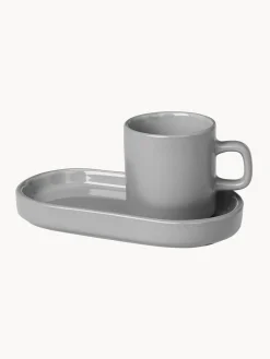 Tazas de café espresso con platitos Pilar, 2 uds.