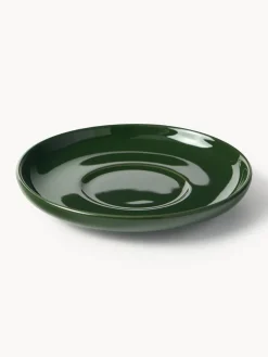 Tazas de café espresso de porcelana con platitos Nessa, 4 uds.