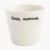 Tazas de café espresso pintadas a mano Good Morning, 6 uds.