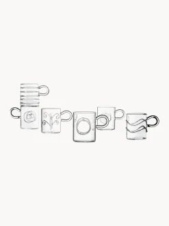 Tazas de espresso artesanales Deco' Clear, 6 uds.