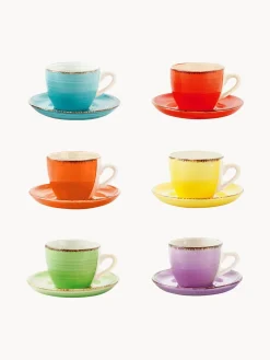 Tazas espresso con platito Baita, 6 uds.