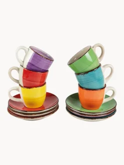 Tazas espresso con platito Baita, 6 uds.