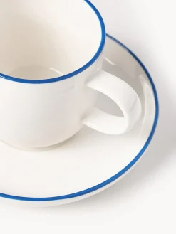 Tazas espresso con platitos de porcelana Facile, 2 uds.