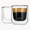 Tazas espresso de doble vidrio Nero, 2 uds.