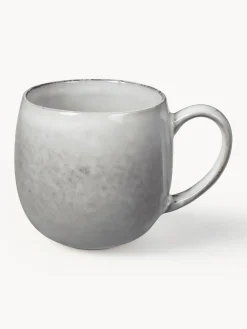 Tazas grandes artesanales de gres Nordic Sand, 2 uds.