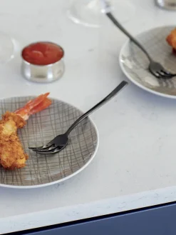 Tenedores de postre de acero inoxidable Rock, 6 uds.