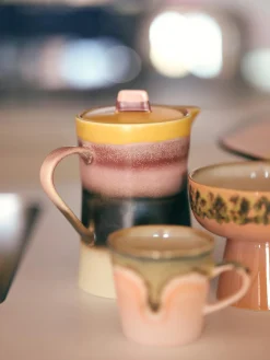 Tetera artesanal de gres 70's, 1 L