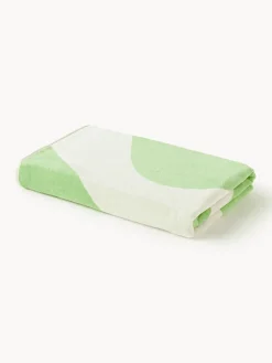 Toalla de playa de terciopelo con estampado ondulado Pia