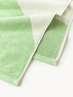 Toalla de playa de terciopelo con estampado ondulado Pia