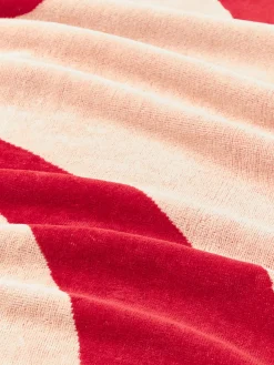 Toalla de playa de terciopelo con estampado ondulado Pia