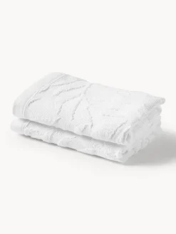 Toallas de algodón con relieves Leaf, tamaños diferentes