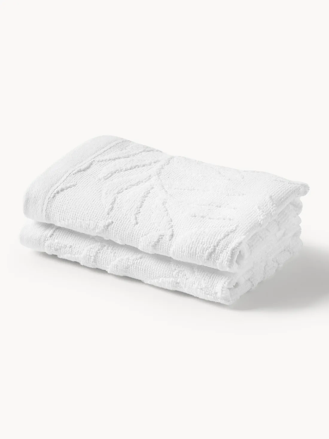 Toallas de algodón con relieves Leaf, tamaños diferentes