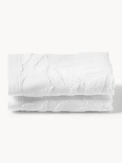 Toallas de algodón con relieves Leaf, tamaños diferentes