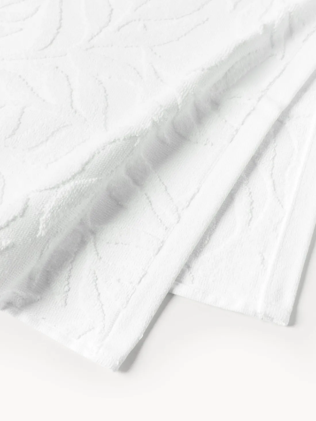 Toallas de algodón con relieves Leaf, tamaños diferentes