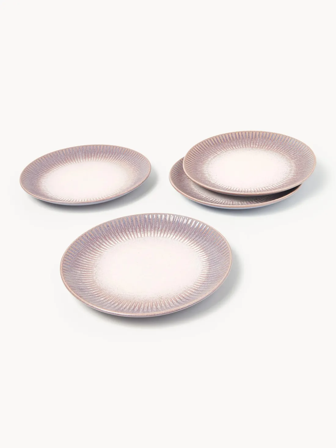 Vajilla artesanal con esmalte reactivo Vinci, 4 comensales (12 pzas)