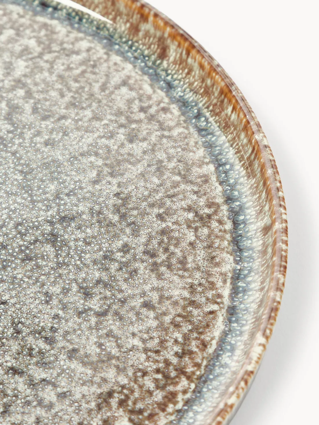 Vajilla artesanal con esmalte reactivo Danza, 4 comensales (12 pzas.)