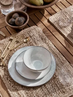 Vajilla artesanal Nordic Sand, 4 comensales (12 pzas.)