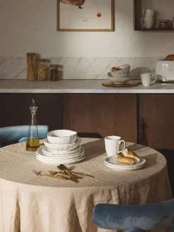 Vajilla de porcelana con relieves Sali, 6 comensales (30 pzas.)