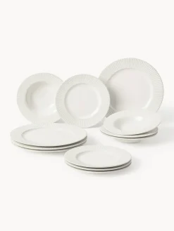 Vajilla de porcelana Goya, 4 comensales (12 pzas.)