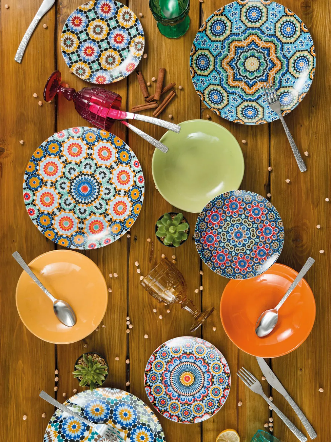 Vajilla de porcelana Marrakech, 6 comensales (18 pzas.)