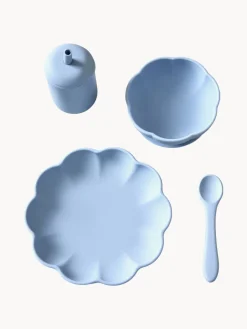 Vajilla infantil de silicona Little Poppy, 4 pzas.